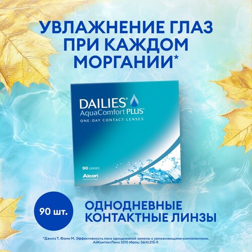������ ������ ���������� ����� Alcon Dailies AquaComfort PLUS, 90 ��., R 8,7, D -5,25 ����