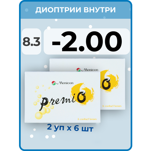 ������ ������ ���������� ����� Menicon Premio, 12 ��., R 8,3, D -2, 2 ��. ����