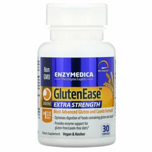 ������ ������ Enzymedica, GlutenEase Extra strenght, �������� ��� ������������� ������� � ���������� ����� ��������, 30 ������ ����