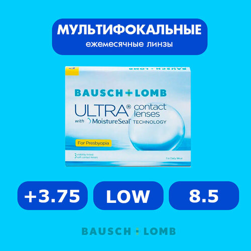 ������ ������ ���������� ����� �� ����� BAUSCH+LOMB Ultra for Presbyopia, 3 ��., R 8,5, D +3,75, ADD: ������, 1 ��. ����