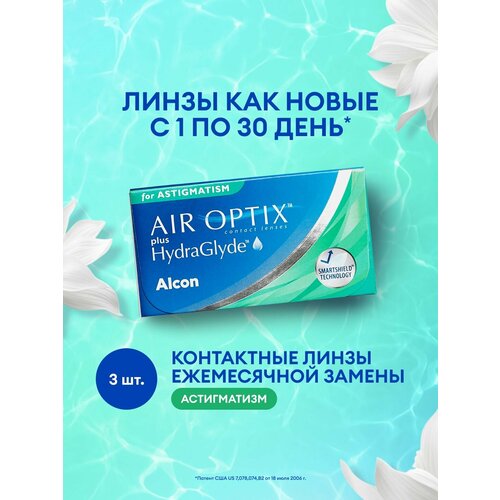 ������ ������ ��������������� ����� -5,00, -1,75/ 010/ 3 ��, Alcon, Air Optix Plus Hydraglyde for Astigmatism ����