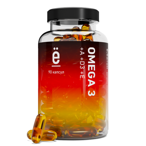 ������ ������ OMEGA-3 + VITAMIN A D E 1350 ��, �/�����, 90 ������ ����