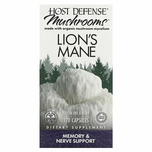 ������ ������ Fungi Perfecti Host Defense, Lion's Mane, ������ �����������, 120 ������ ����