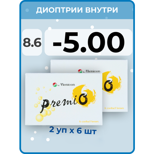 ������ ������ ���������� ����� Menicon Premio, 12 ��., R 8,6, D -5, 2 ��. ����