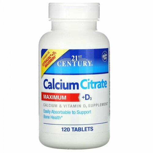 ������ ������ 21st Century Calcium Citrate MAXIMUM + D3 120 ���. ����