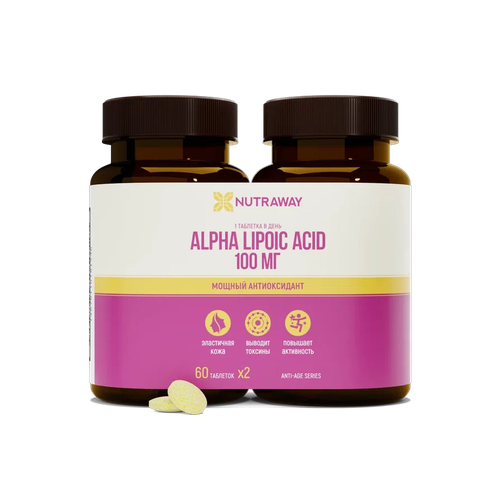 ������ ������ ALPHA LIPOIC ACID (�����-�������� �������) NUTRAWAY 120 �� (�������� 60 + 60 ��������) ����
