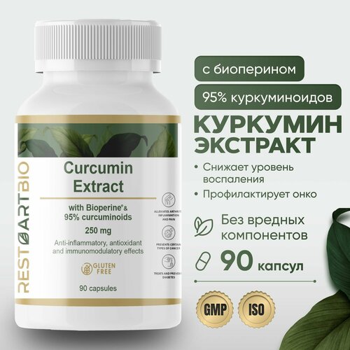 ������ ������ �������� c ��������� 250 �� RestartBio 90 ������ �urcumin Piperine ����