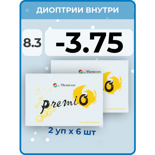 ������ ������ ���������� ����� Menicon Premio, 12 ��., R 8,3, D -3,75, 2 ��. ����