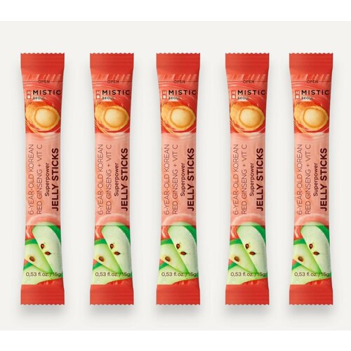 ������ ������ MISTIC 6-YEAR OLD KOREAN RED GINSENG+VIT C SUPERPOWER JELLY STICKS ���������� �������� ������� � 6-������ ��������� ������� ��������� � ��������� � �� ������ ������ 5��*15� ����