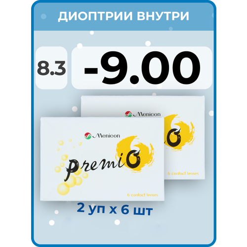 ������ ������ ���������� ����� Menicon Premio, 12 ��., R 8,3, D -9, 2 ��. ����