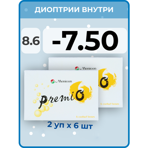 ������ ������ ���������� ����� Menicon Premio, 12 ��., R 8,6, D -7,5, 2 ��. ����