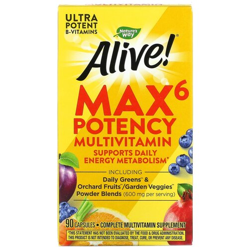 ������ ������ Alive! Max6 Potency (� �������) Daily Multivitamin, 160 �, 90 ��. ����