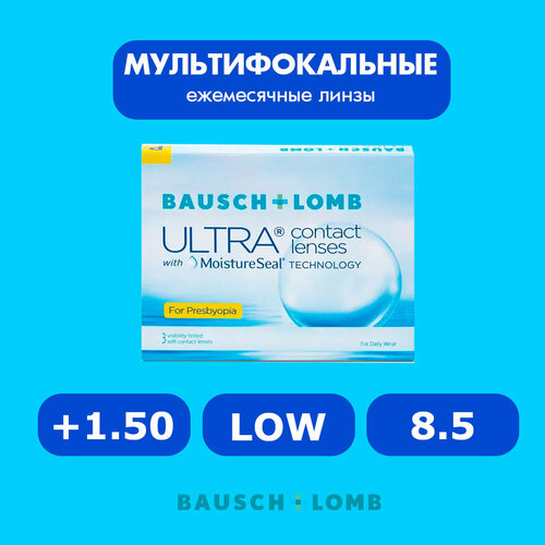 ������ ������ ���������� ����� �� ����� BAUSCH+LOMB Ultra for Presbyopia, 3 ��., R 8,5, D +1,5, ADD: ������, 1 ��. ����