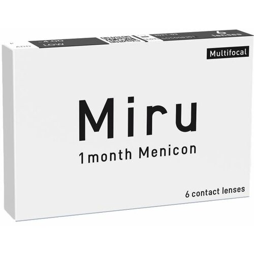 ������ ������ ���������� ����� �� ����� Menicon Miru 1month Multifocal, 6 ��., R 8,6, D -3,75, ADD: ������� ����
