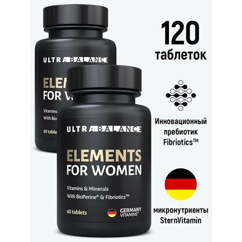 ������ ������ �������� ��� ������, Elements for Women Premium with BioPerine & Fibriotics �� UltraBalance �������������� 120 �������� ����