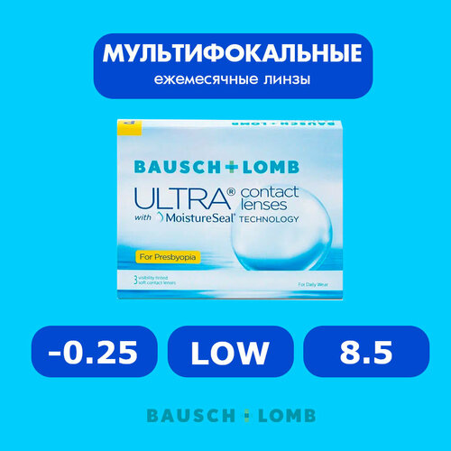 ������ ������ ���������� ����� �� ����� BAUSCH+LOMB Ultra for Presbyopia, 3 ��., R 8,5, D -0,25, ADD: ������, 1 ��. ����