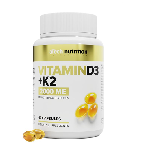 ������ ������ ������� �3 + �2 / VITAMIN D3+�2 2000 �� 250 �� aTech nutrition 60 ������ ����