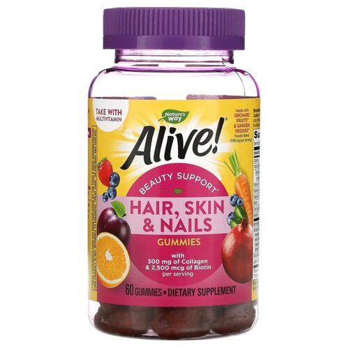 ������ ������ �������� Nature's Way Alive! Hair, Skin & Nails, 60 ��. ����