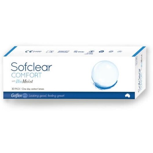 ������ ������ ���������� ����� Gelflex Sofclear Comfort with BioMoist One day, 30 ��., R 8,6, D -1 ����