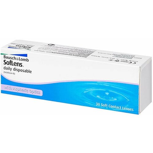 ������ ������ ���������� ����� Bausch & Lomb Soflens Daily Disposable, 30 ��., R 8,6, D -9 ����