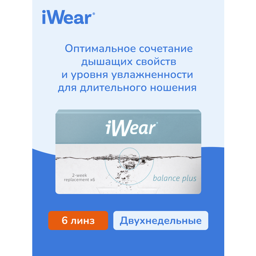 ������ ������ ���������� ����� iWear Balance Plus, -3.75, 8.4, �������-���������, 2 ������, 6 �� ����