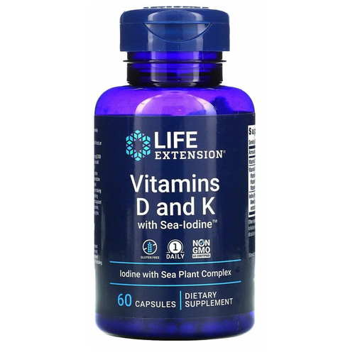 ������ ������ ������� Life Extension Vitamins D and K with Sea-Iodine, 80 �, 60 ��. ����