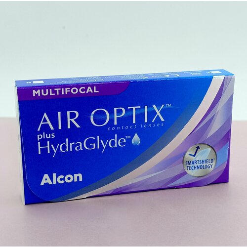 ������ ������ ���������� ����� �� ����� Alcon Air Optix Plus HydraGlyde Multifocal, 3 ��., R 8,6, D -6,25, ADD: ������, 1 ��. ����