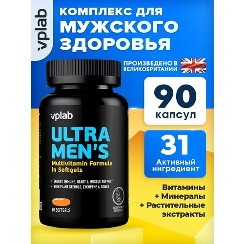 ������ ������ VPLAB, �������� ��������� ��� ������, ��� ����������, ������, ��� ����, Ultra Men's Multivitamin, 90 ������ ����