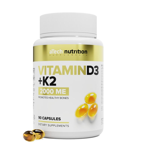 ������ ������ ������� �3 + �2 / VITAMIN D3+�2 2000 �� 250 �� aTech nutrition 90 ������ ����
