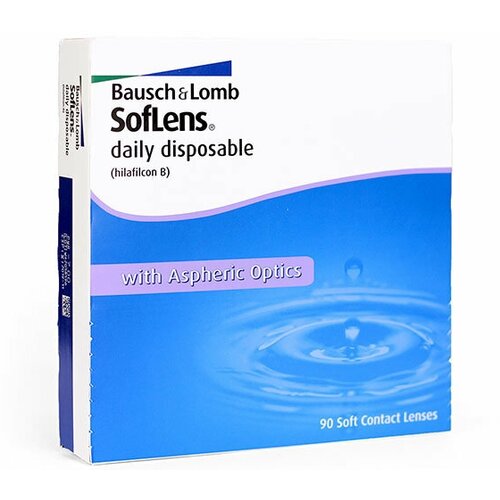 ������ ������ ���������� ����� Bausch & Lomb Soflens Daily Disposable, 90 ��., R 8,6, D +1,75 ����