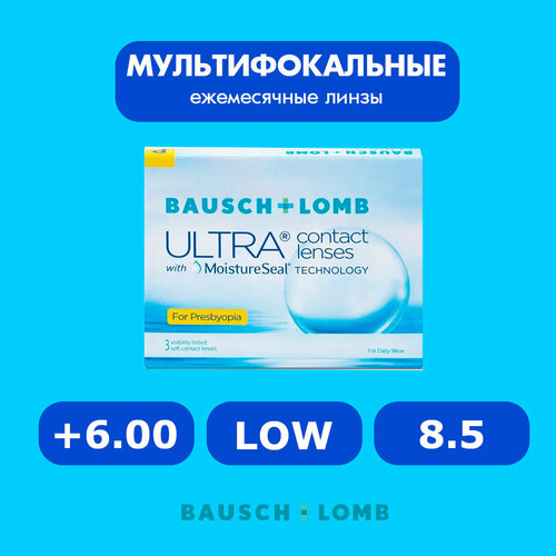 ������ ������ ���������� ����� �� ����� BAUSCH+LOMB Ultra for Presbyopia, 3 ��., R 8,5, D +6, ADD: ������, 1 ��. ����
