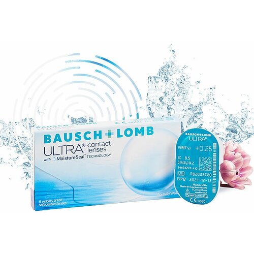 ������ ������ ���������� ����� Bausch & Lomb Ultra, 6 ��., R 8,5, D -5,25, 1 ��. ����
