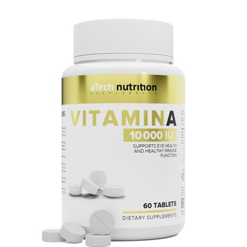 ������ ������ ������� � 10000�� (VITAMIN A 10000 IU) aTech nutrition 60 �������� ����