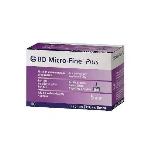 ������ ������ ���� ��� �����-����� BD Micro-Fine Plus, 5 �� x 0.25 ��, ������: 31G, 100 ��. ����