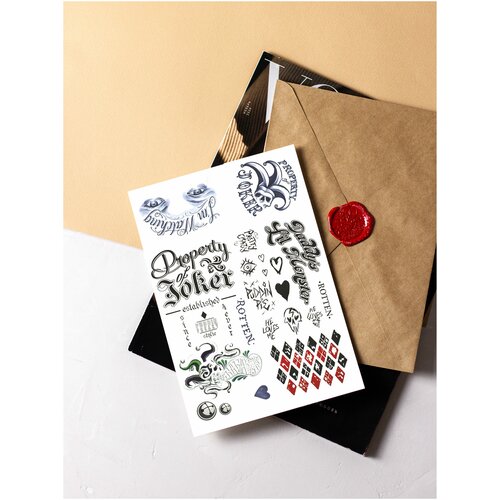������ ������ Tattoo-Stickers/ ���������� ����������/��������/����� �����/ Harley Quinn 21*30 �� ����