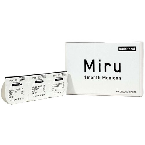 ������ ������ ���������� ����� �� ����� Menicon Miru 1month Multifocal, 6 ��., R 8,6, D +2, ADD: ������� ����