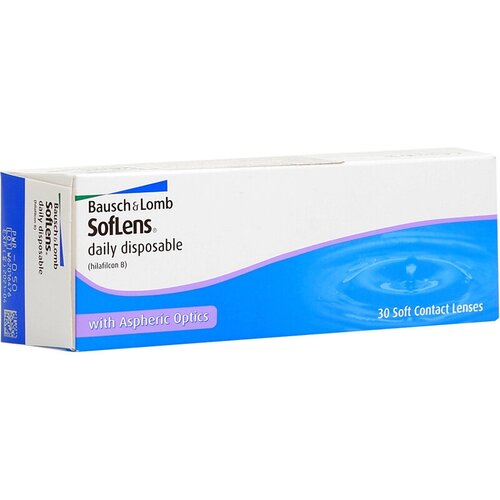 ������ ������ ���������� ����� Bausch & Lomb Soflens Daily Disposable, 30 ��., R 8,6, D -8 ����