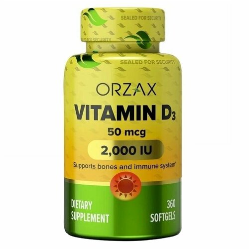 ������ ������ Orzax Vitamin D3 2000IU / ������ ������� �3 2000�� 360 ������ ����