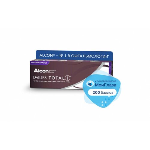 ������ ������ ����������� ���������� ����� Alcon Dailies Total1 Multifocal, 30 ��., R 8,5, D -5,25, ADD: �������, 1 ��. ����