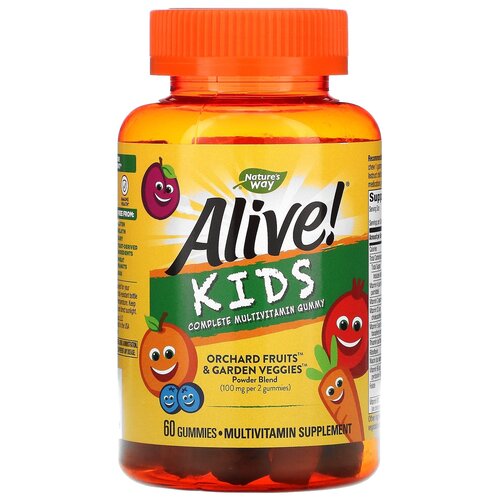 ������ ������ �������� Nature's Way Alive! Kids Multivitamin Gummy, 200 �, 200 ��, 60 ��. ����