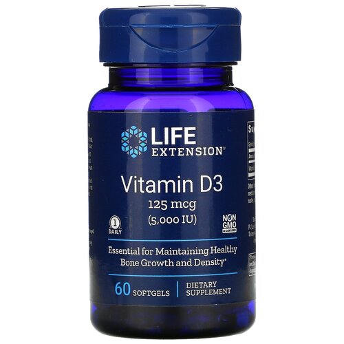 ������ ������ ������� Life Extension Vitamin D3, 40 �, 100 ��, 5000 ��, 60 ��. ����
