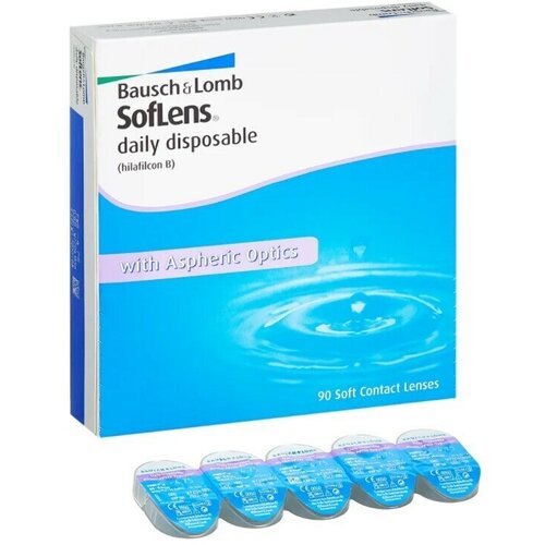 ������ ������ ���������� ����� Bausch & Lomb Soflens Daily Disposable, 90 ��., R 8,6, D -8,5 ����