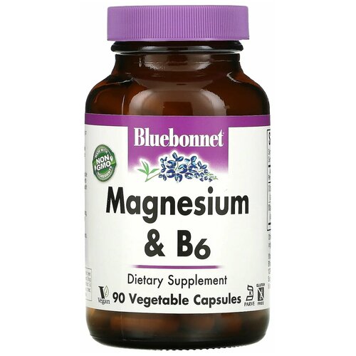 ������ ������ Bluebonnet Nutrition Magnesium Plus B6 (������ ���� B6) 90 ������ ����