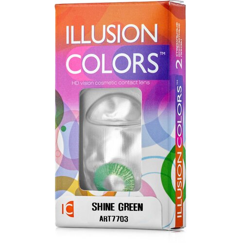 ������ ������ ���������� ����� ILLUSION Colors Shine, 2 ��., R 8,6, D -3, green ����