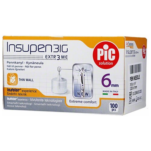 ������ ������ ���� ��� �����-����� Pic solution insupen, 6 �� x 0.25 ��, ������: 31G, 100 ��. ����