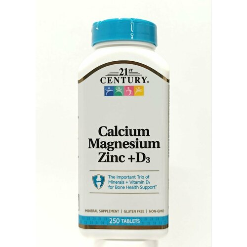 ������ ������ �������� Calcium Magnesium Zinc + D3 �� 21 st Century, 250 ���� � �������� ����