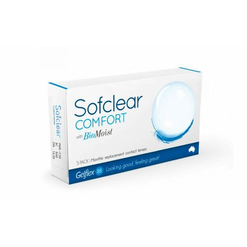 ������ ������ ���������� ����� Gelflex Sofclear Comfort with BioMoist, 3 ��., R 8,6, D +5 ����