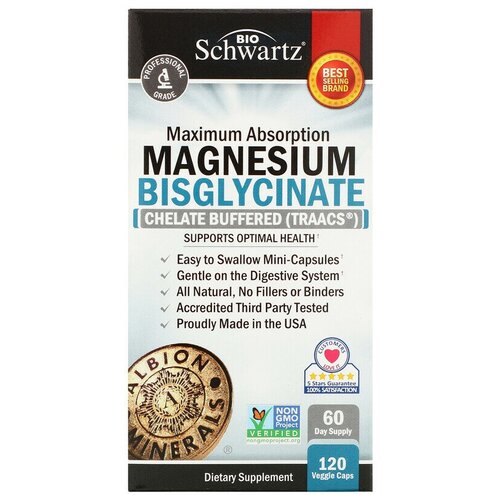������ ������ BioSchwartz Maximum Absorption Magnesium Bisglycinate (����������� ������ � ������������ ��������������) 120 ����-������ ����