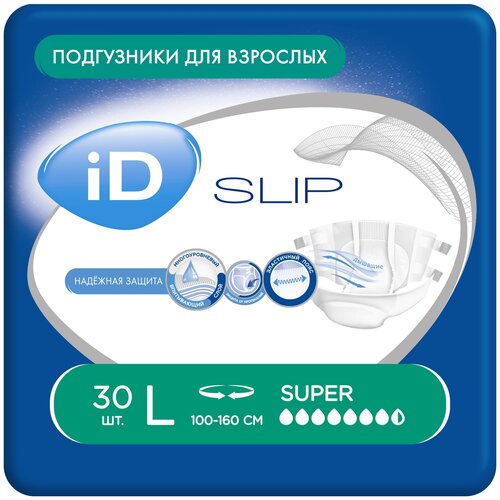 ������ ������ ���������� ��� �������� iD Slip Super, L, 7.5 ������, 100-160 ��, 1 ��. �� 30 ��. ����