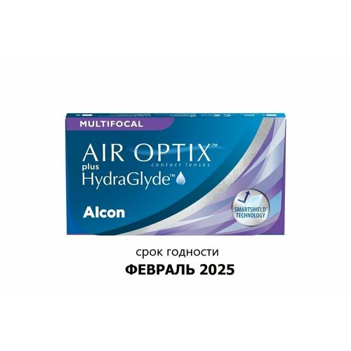 ������ ������ ���������� ����� �� ����� Alcon Air Optix Plus HydraGlyde Multifocal, 3 ��., R 8,6, D +4,25, ADD: �������, 1 ��. ����